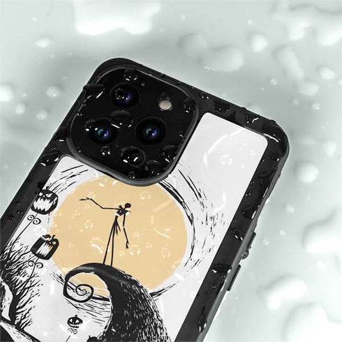 Disney The Nightmare Before Christmas Jack on Spiral Hill Art iPhone 15 Pro Waterproof Case