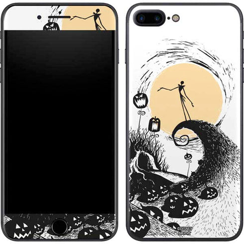 Disney The Nightmare Before Christmas Jack on Spiral Hill Art iPhone 8 Plus Skin