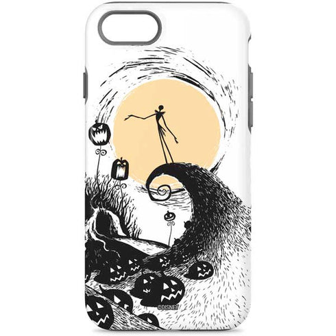 Disney The Nightmare Before Christmas Jack on Spiral Hill Art iPhone 8 Pro Case