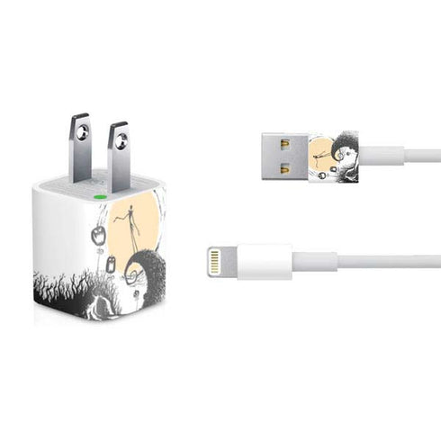 Disney The Nightmare Before Christmas Jack on Spiral Hill Art iPhone Charger (5W USB) Skin