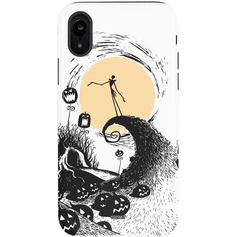 Disney The Nightmare Before Christmas Jack on Spiral Hill Art iPhone XR Pro Case