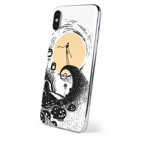 Disney The Nightmare Before Christmas Jack on Spiral Hill Art iPhone XS Max Skin