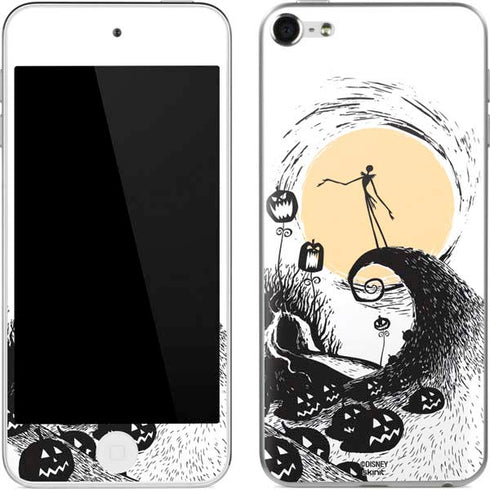 Disney The Nightmare Before Christmas Jack on Spiral Hill Art Apple iPod Skin