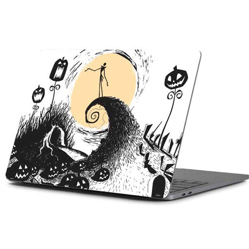 Disney The Nightmare Before Christmas Jack on Spiral Hill Art Apple MacBook Pro 13-inch Skin