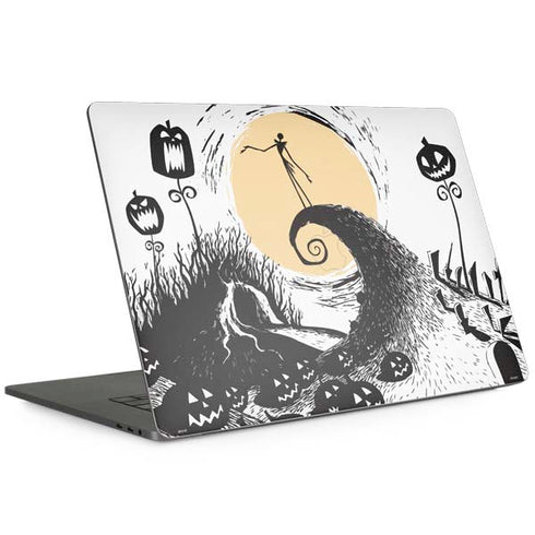 Disney The Nightmare Before Christmas Jack on Spiral Hill Art Apple MacBook Pro 15-inch Skin