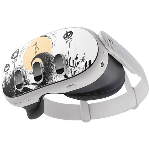Disney The Nightmare Before Christmas Jack on Spiral Hill Art Meta Quest 3 Skin
