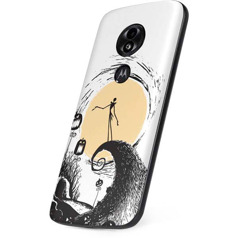 Disney The Nightmare Before Christmas Jack on Spiral Hill Art Moto E5 Play Skin