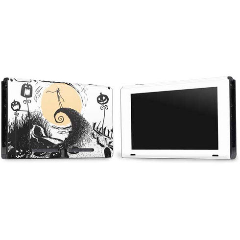 Disney The Nightmare Before Christmas Jack on Spiral Hill Art Nintendo Switch Bundle Skin