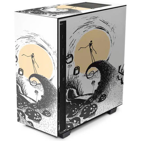 Disney The Nightmare Before Christmas Jack on Spiral Hill Art NZXT H510 Compact ATX Mid-Tower Case Skin