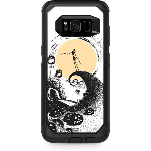 Disney The Nightmare Before Christmas Jack on Spiral Hill Art Otterbox Commuter Galaxy Skin