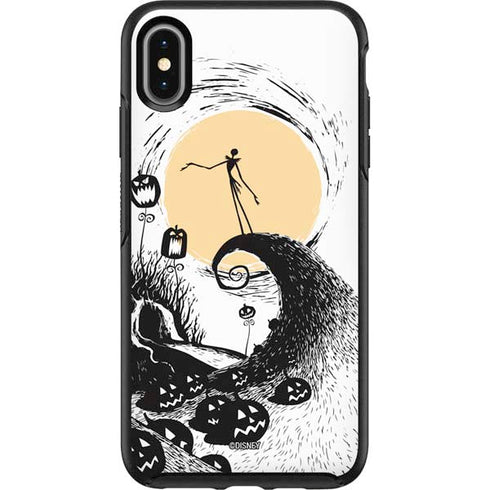 Disney The Nightmare Before Christmas Jack on Spiral Hill Art Otterbox Symmetry iPhone Skin
