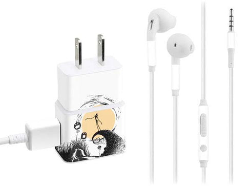 Disney The Nightmare Before Christmas Jack on Spiral Hill Art Phone Charger Skin