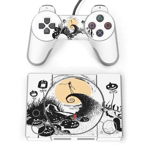 Disney The Nightmare Before Christmas Jack on Spiral Hill Art PlayStation Classic Bundle Skin