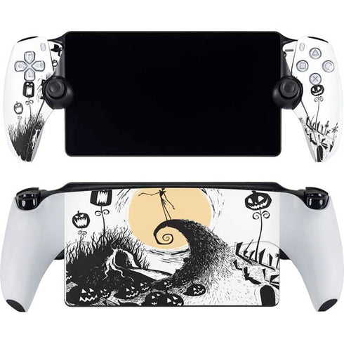 Disney The Nightmare Before Christmas Jack on Spiral Hill Art PlayStation Portal Remote Player Skin