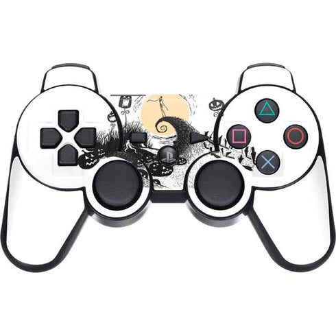 Disney The Nightmare Before Christmas Jack on Spiral Hill Art PS3 Dual Shock wireless controller Skin