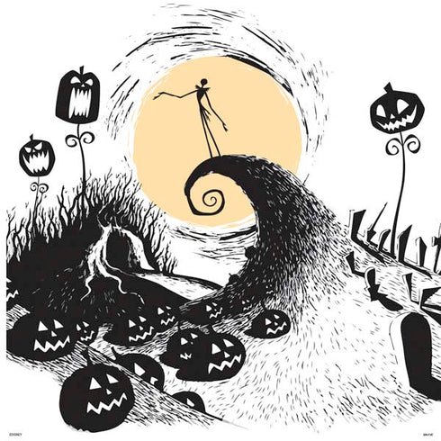 Disney The Nightmare Before Christmas Jack on Spiral Hill Art PS4 Console and Controller Bundle Skin