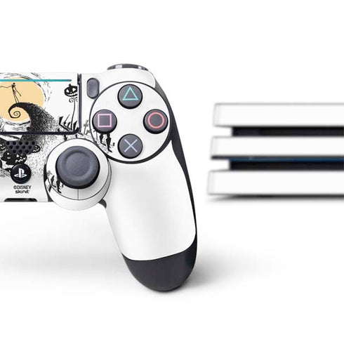 Disney The Nightmare Before Christmas Jack on Spiral Hill Art PS4 Pro Bundle Skin