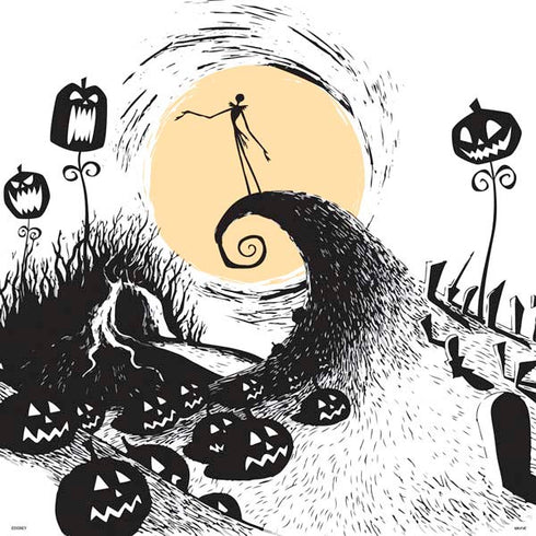 Disney The Nightmare Before Christmas Jack on Spiral Hill Art PS4 Pro/Slim Controller Skin