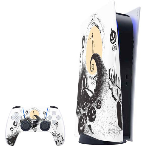 Disney The Nightmare Before Christmas Jack on Spiral Hill Art PS5 Digital Edition Bundle Skin