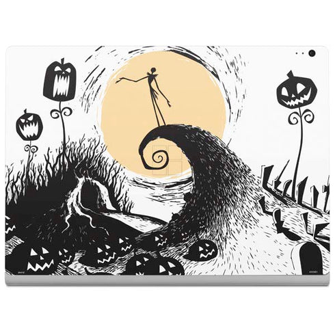 Disney The Nightmare Before Christmas Jack on Spiral Hill Art Surface Book 2 15in Skin