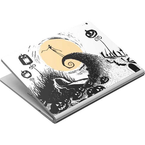 Disney The Nightmare Before Christmas Jack on Spiral Hill Art Surface Book Skin
