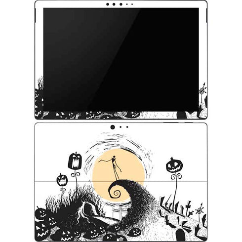 Disney The Nightmare Before Christmas Jack on Spiral Hill Art Surface Pro 6 Skin