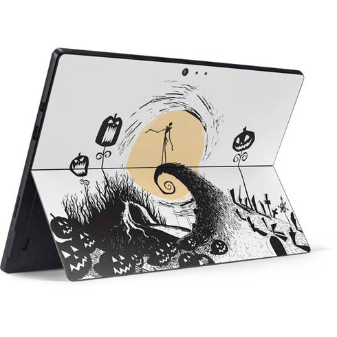 Disney The Nightmare Before Christmas Jack on Spiral Hill Art Surface Pro 6 Skin