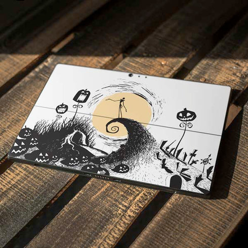 Disney The Nightmare Before Christmas Jack on Spiral Hill Art Surface Pro 6 Skin
