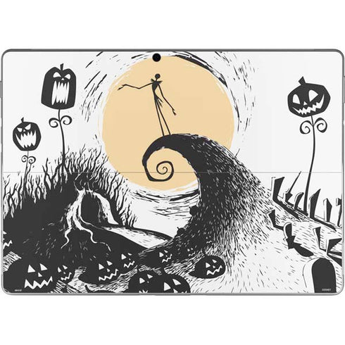 Disney The Nightmare Before Christmas Jack on Spiral Hill Art Surface Pro 8 Skin
