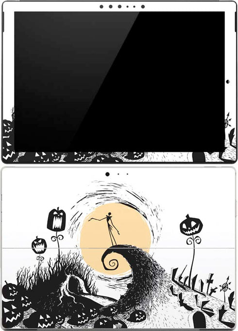 Disney The Nightmare Before Christmas Jack on Spiral Hill Art Surface Pro (2017) Skin