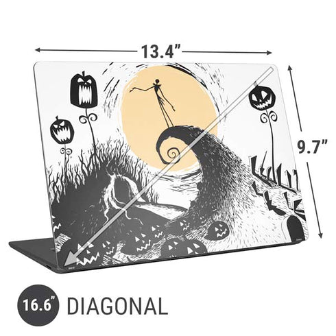Disney The Nightmare Before Christmas Jack on Spiral Hill Art Universal Laptop 16.6in (13.4 x 9.7in) Skin