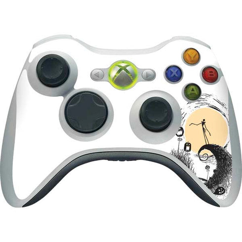Disney The Nightmare Before Christmas Jack on Spiral Hill Art Xbox 360 Wireless Controller Skin