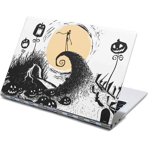 Disney The Nightmare Before Christmas Jack on Spiral Hill Art Yoga 910 2-in-1 14in Touch-Screen Skin