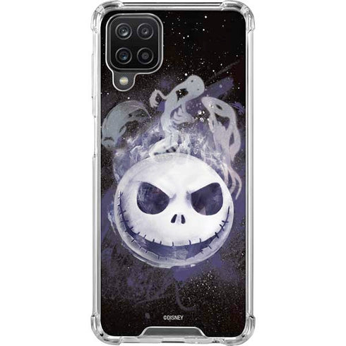 Disney The Nightmare Before Christmas Jack Skellington Face Art Galaxy A12 Clear Case