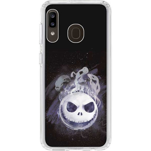 Disney The Nightmare Before Christmas Jack Skellington Face Art Galaxy A20 Clear Case
