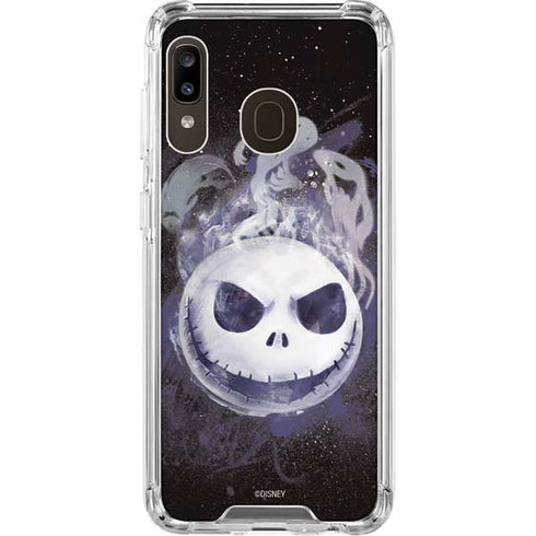 Disney The Nightmare Before Christmas Jack Skellington Face Art Galaxy A30 Clear Case