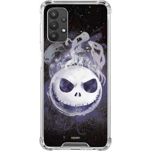 Disney The Nightmare Before Christmas Jack Skellington Face Art Galaxy A32 5G Clear Case