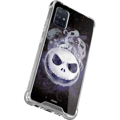 Disney The Nightmare Before Christmas Jack Skellington Face Art Galaxy A71 5G Clear Case