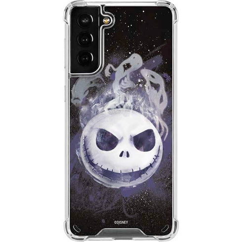 Disney The Nightmare Before Christmas Jack Skellington Face Art Galaxy S21 Plus 5G Clear Case