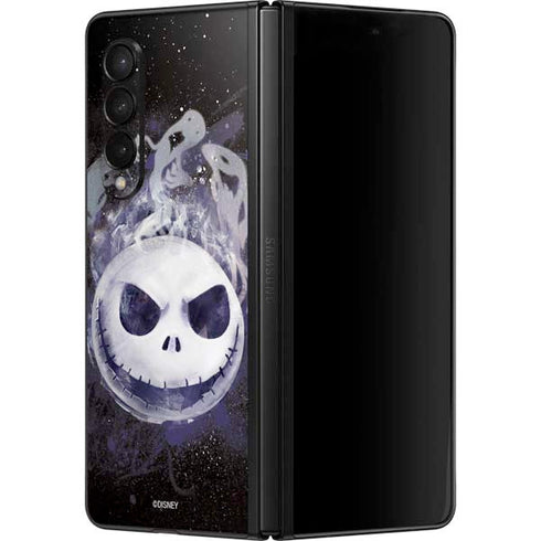 Disney The Nightmare Before Christmas Jack Skellington Face Art Galaxy Z Fold3 5G Skin