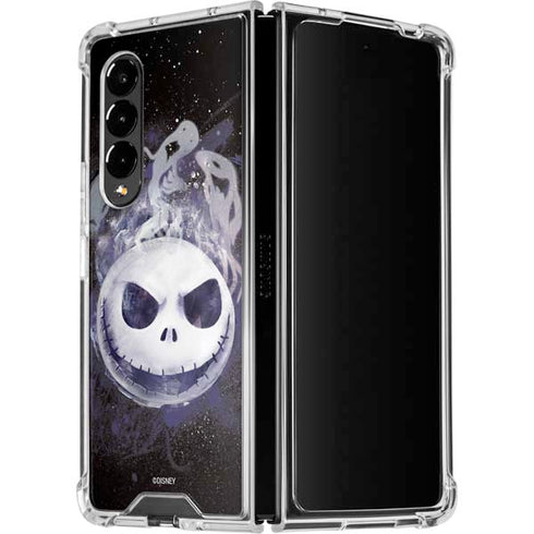 Disney The Nightmare Before Christmas Jack Skellington Face Art Galaxy Z Fold4 5G Clear Case