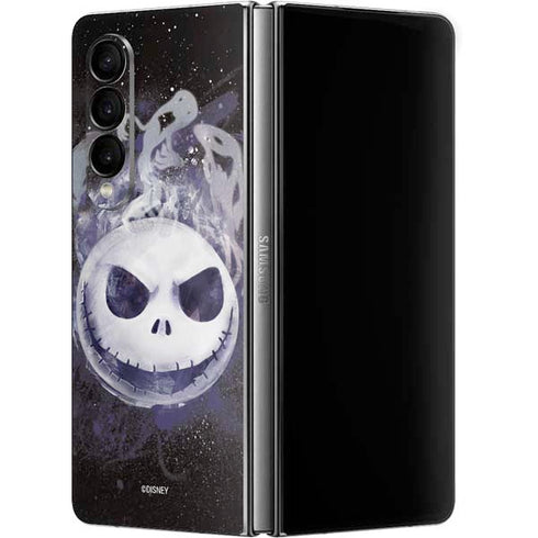 Disney The Nightmare Before Christmas Jack Skellington Face Art Galaxy Z Fold4 5G Skin