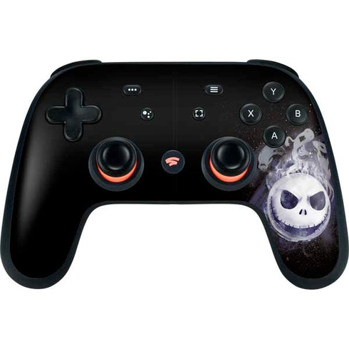 Disney The Nightmare Before Christmas Jack Skellington Face Art Google Stadia Controller Skin