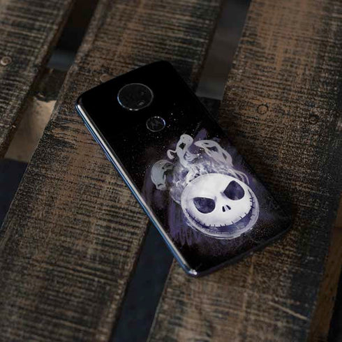 Disney The Nightmare Before Christmas Jack Skellington Face Art Moto E5 Plus Skin