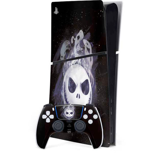 Disney The Nightmare Before Christmas Jack Skellington Face Art PS5 Slim Digital Edition Console Skin
