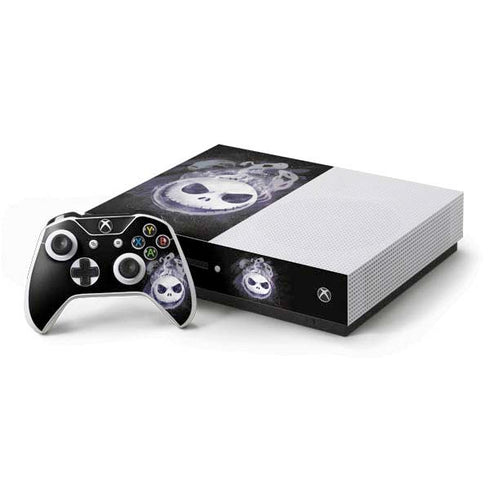 Disney The Nightmare Before Christmas Jack Skellington Face Art Xbox One S Console and Controller Bundle Skin