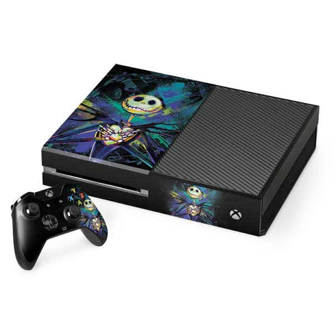 Disney The Nightmare Before Christmas Jack Skellington Art Xbox One Console and Controller Bundle Skin