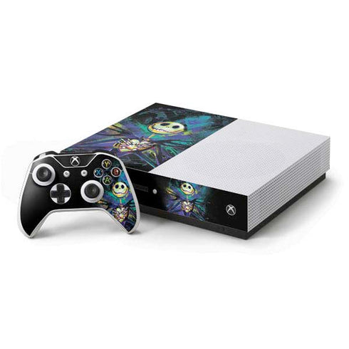 Disney The Nightmare Before Christmas Jack Skellington Art Xbox One S Console and Controller Bundle Skin