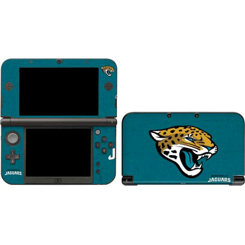NFL Jacksonville Jaguars Teal Distressed 3DS XL 2015 Skin