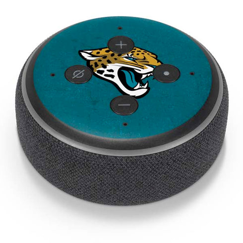 NFL Jacksonville Jaguars Teal Distressed Amazon Echo Dot Skin